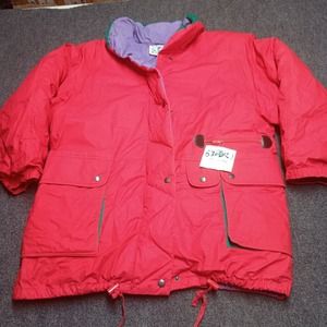 VTG Winter Club D'Hiver Cyclone Goose‎ Duvet Down Ski Jacket Adult Small Red
